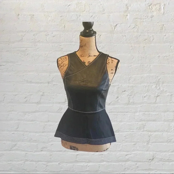 BCBG MaxAzria Luella Peplum Blouse - Picture 1 of 5
